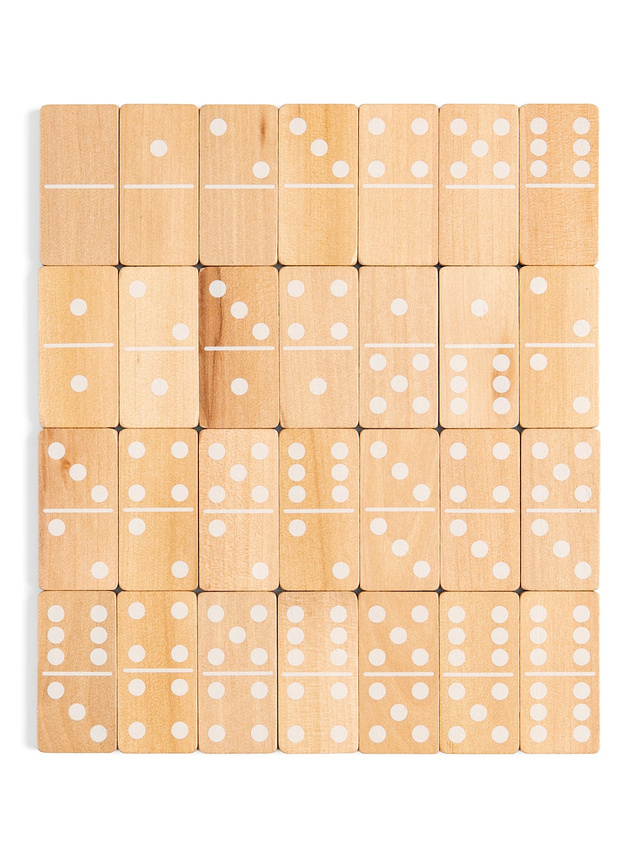 Scandinavian Floral Diamond Wooden Domino Game Set, 4 of 6