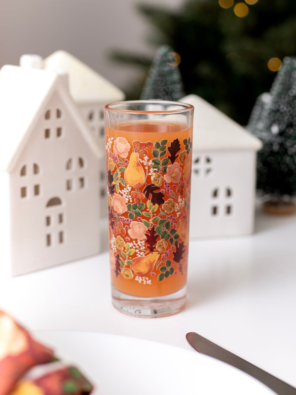Yuletide Blooms 7.25oz Tall Holiday Juice Glass Set, 5 of 6