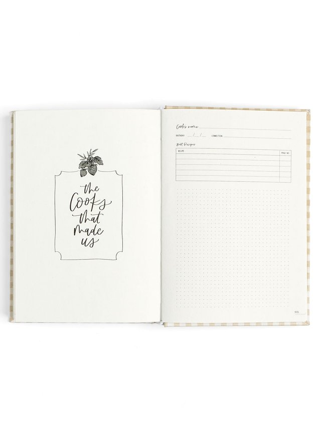 Beige Gingham Heirloom Recipe Book, 6 of 7