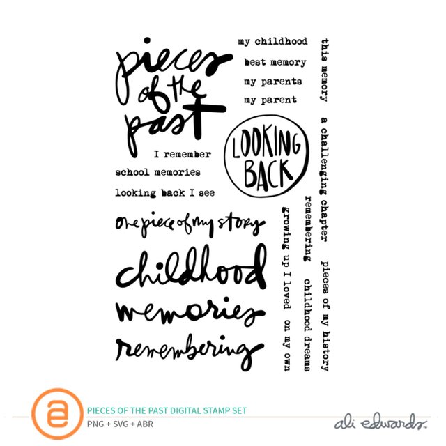 Pieces of the Past Digital Stamp Set, 1 of 1
