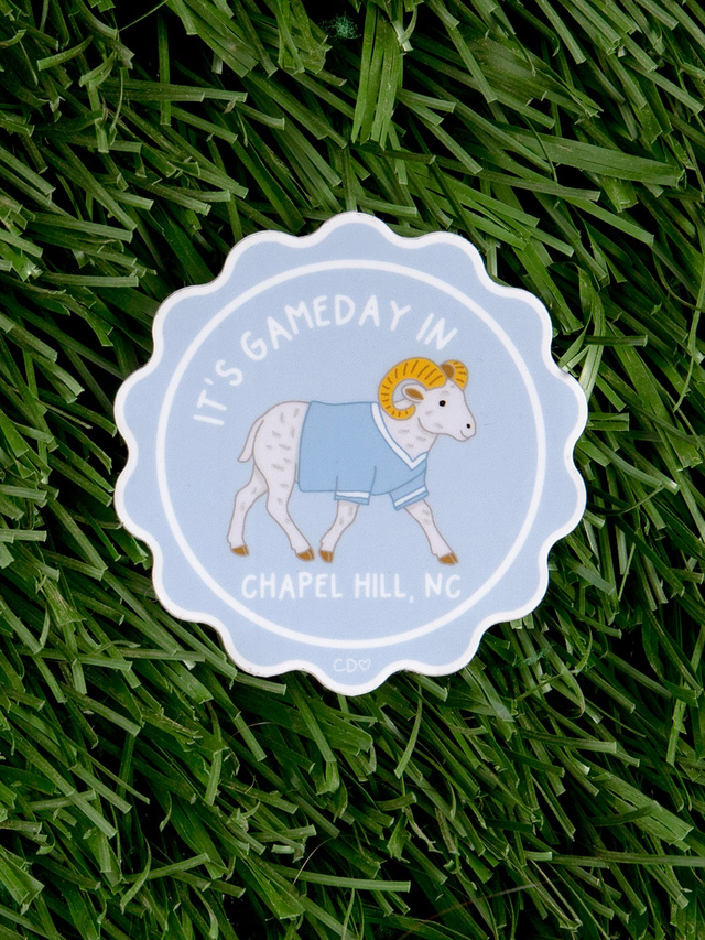 Chapel Hill Football Game Day Mascot Decal Sticker, 1 of 4