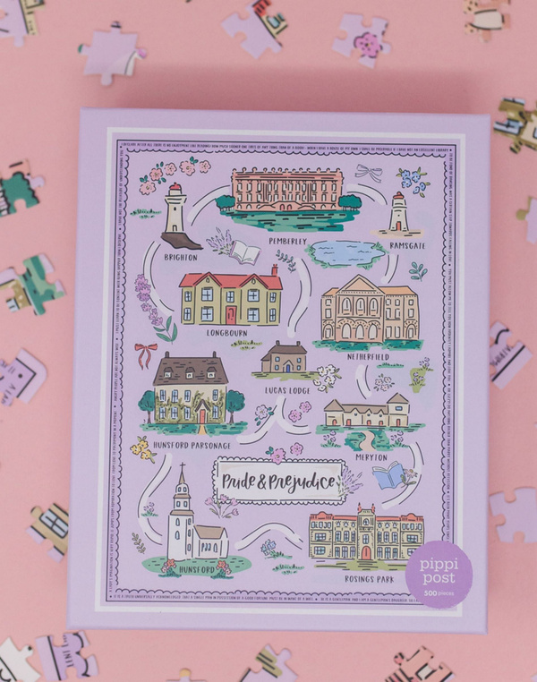 Pride & Prejudice Map - 500 Piece Jigsaw Puzzle, 2 of 8