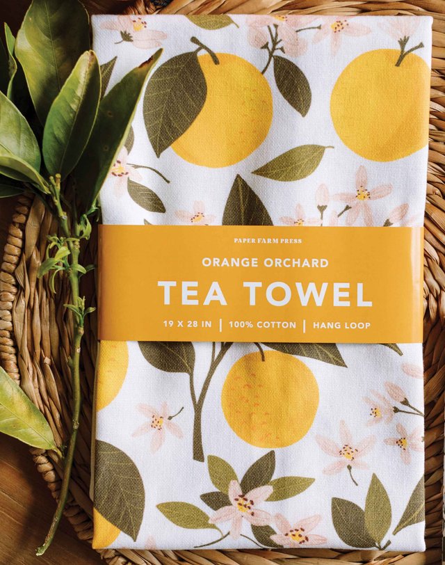 Orange Orchard Tea Towel, 3 of 5