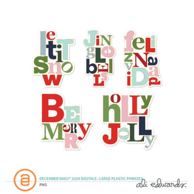 December Daily® 2024 Digital Large Plastic Phrases, 1 of 1
