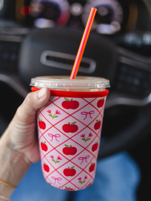 Apples & Bows Teacher Drink Sleeve, 5 of 8