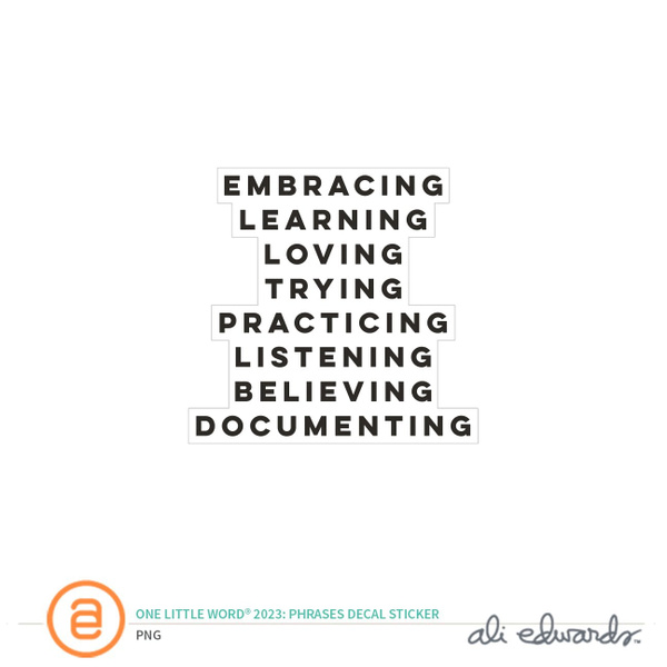 One Little Word® 2023 Digital Phrases Decal Sticker, 1 of 1