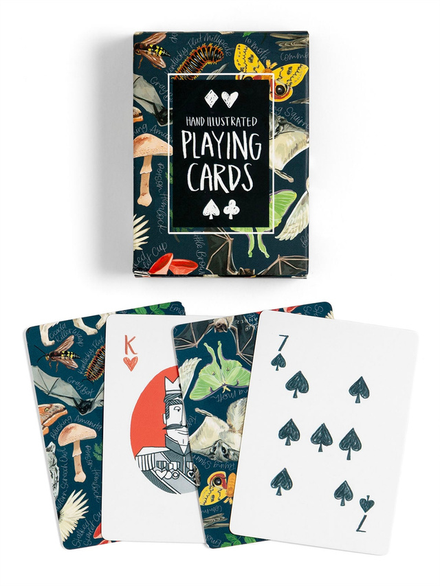 Midnight Flora & Fauna Deck of Playing Cards, 1 of 6