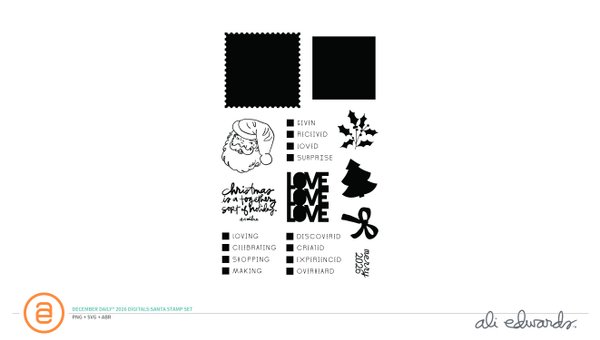 December Daily® 2026 Digital 4×6 Santa Stamp Set, 1 of 1