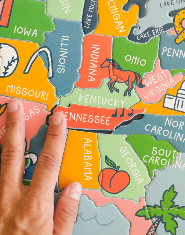 USA - 110 Piece Educational Jigsaw Puzzle, 6 of 8