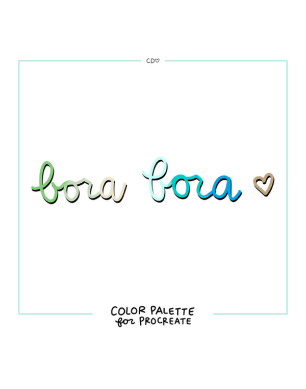 Bora Bora Procreate Color Palette, 1 of 1