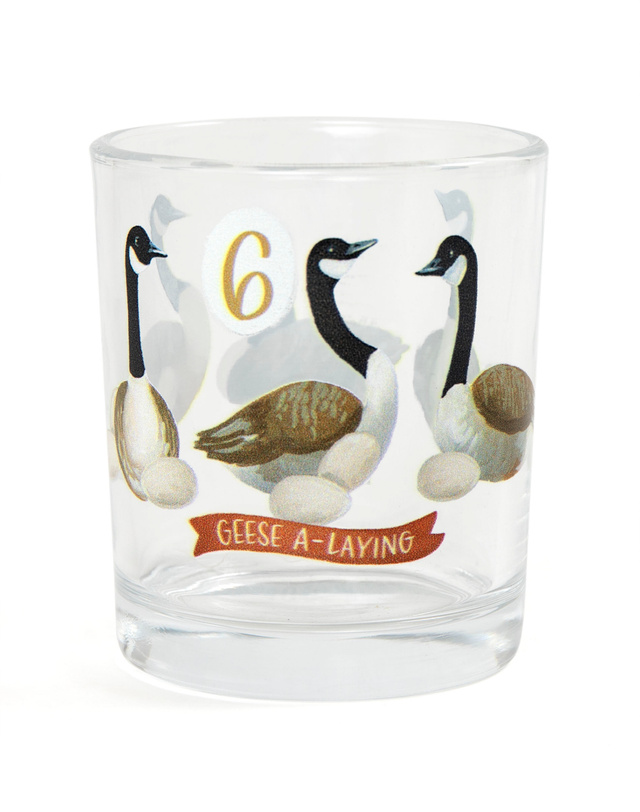 Six Geese A-Laying 7.5oz Short Juice Glass, 3 of 3