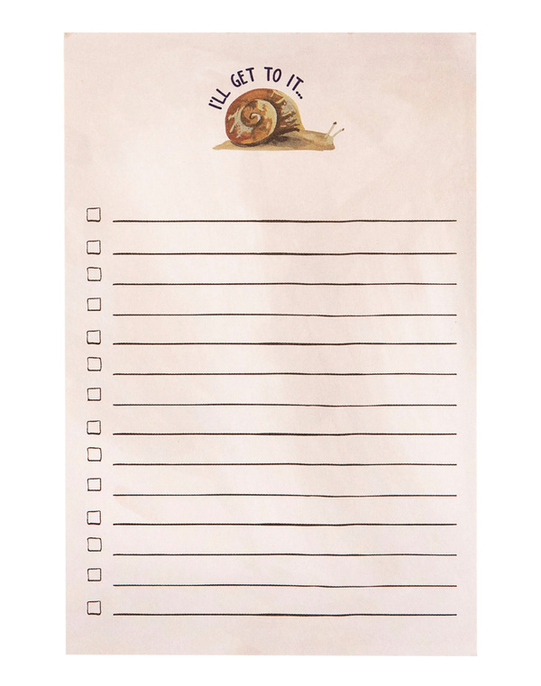 I'll Get To It Snail Notepad, 2 of 2