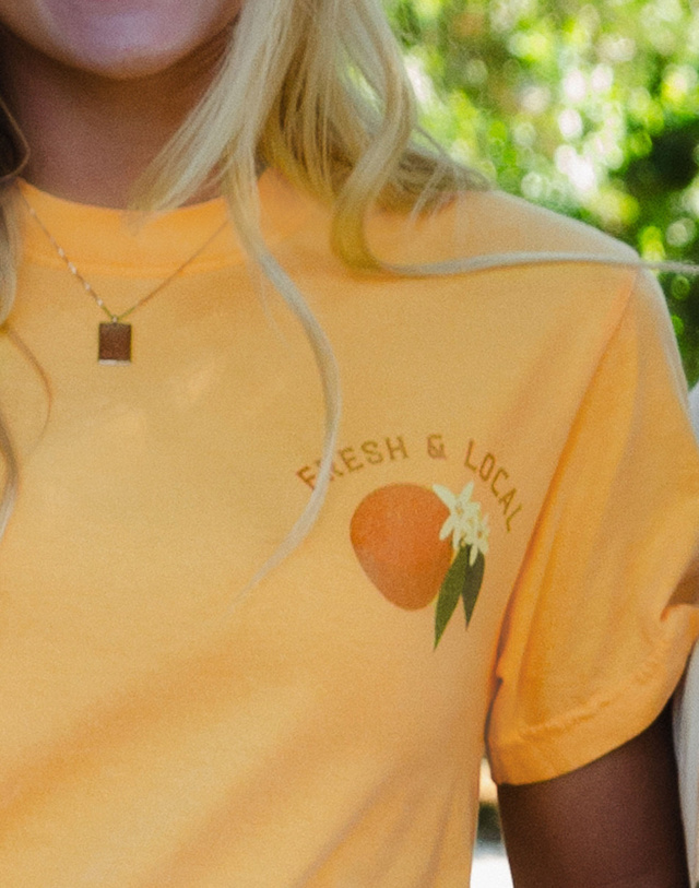 Orange Orchard Farmers Market Tee - Citrus, 5 of 5