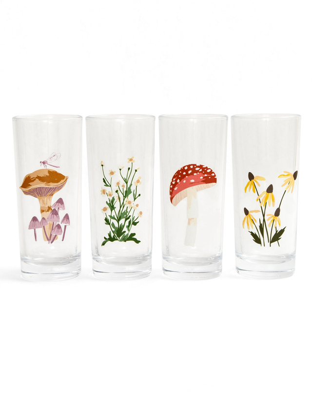 Flora & Fauna Tall Juice Glass Set, 2 of 2