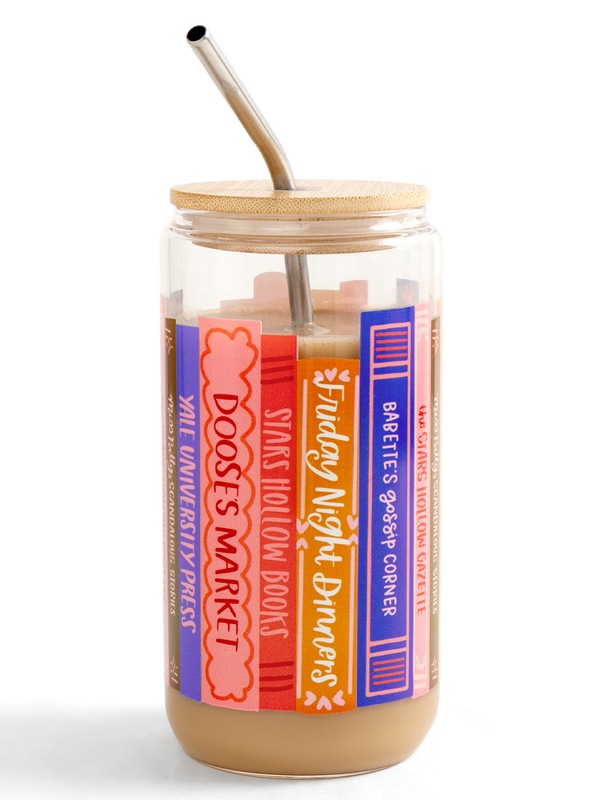Stars Hollow Books Glass Can, 1 of 3