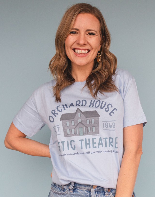 Orchard House Attic Theatre Tee - Hydrangea, 1 of 4