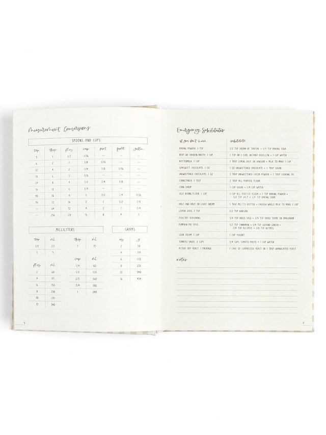 Beige Gingham Heirloom Recipe Book, 4 of 7