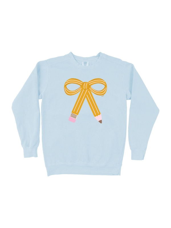 Pencil Bow Sweatshirt - Chambray, 4 of 4