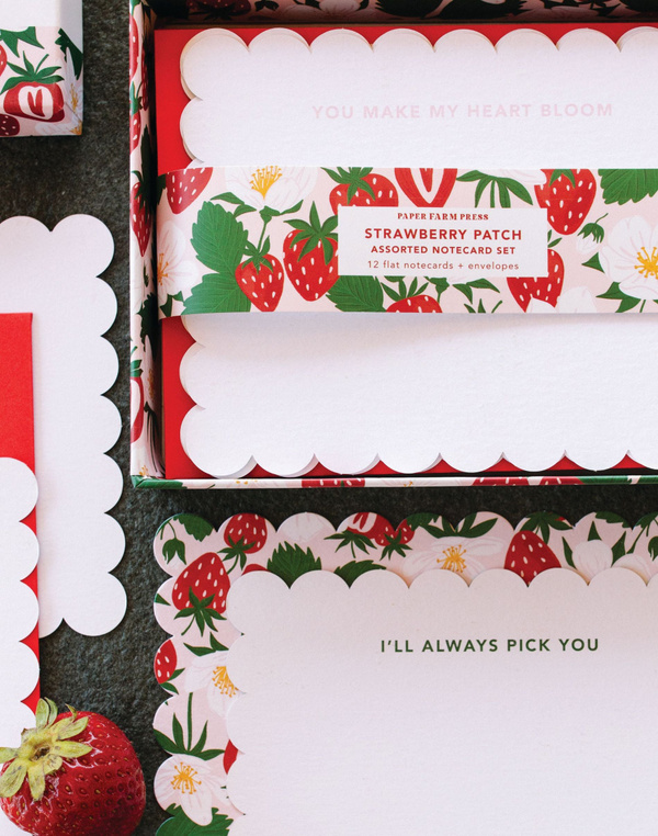 Strawberry Patch Assorted Notecard Set, 7 of 7