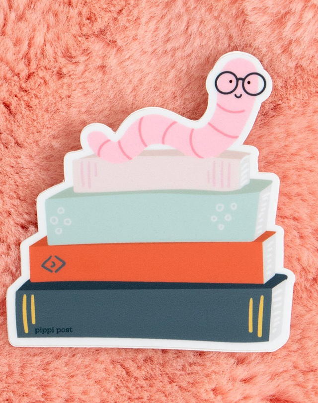 Bookworm Decal Sticker, 3 of 4