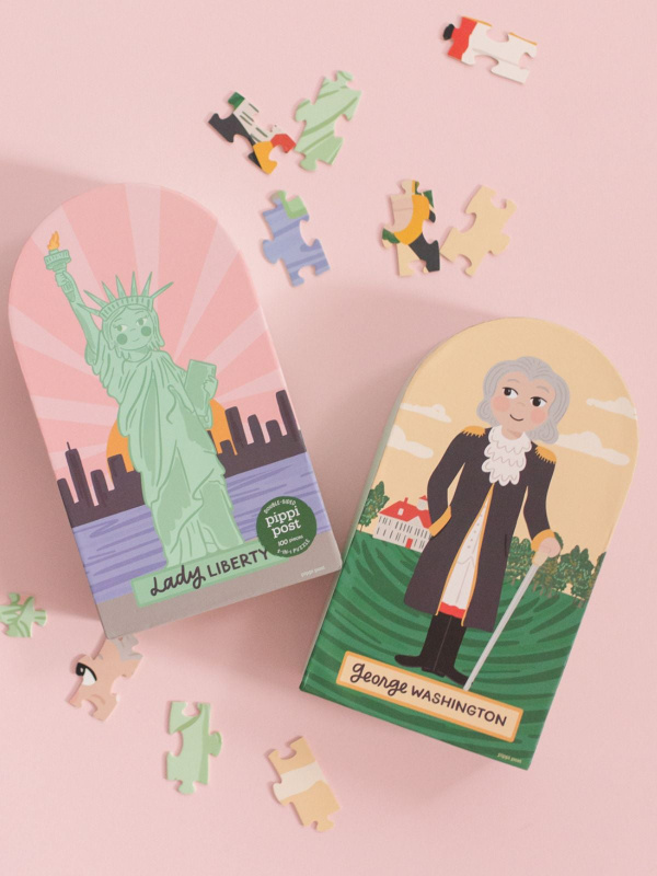 George Washington & Lady Liberty - 100 Piece Double-Sided Jigsaw Puzzle, 4 of 11