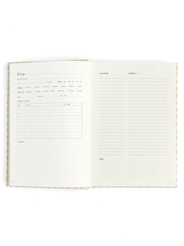 Beige Gingham Heirloom Recipe Book, 5 of 7