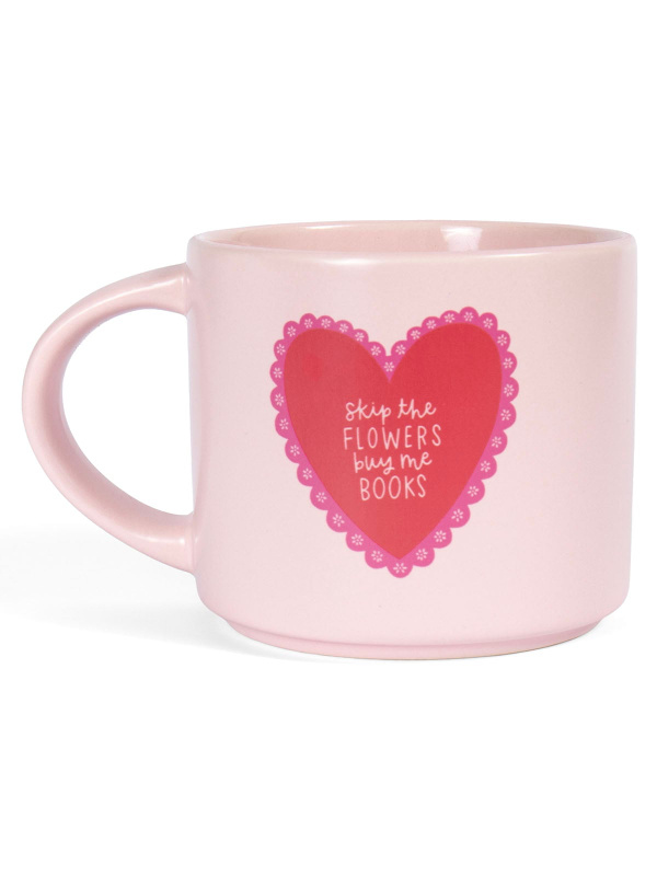 Skip The Flowers Buy Me Books Large Ceramic Mug, 2 of 2