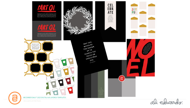 December Daily® 2025 Digital 6×8 Layered Templates, 1 of 1