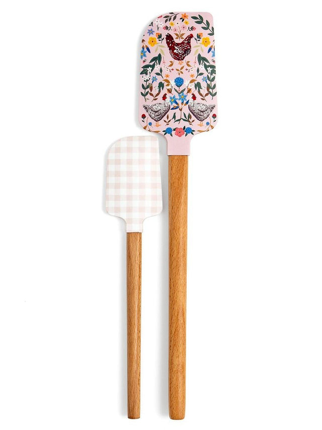 Chicken & Flowers Silicone Kitchen Spatulas - Set of 2, 2 of 7