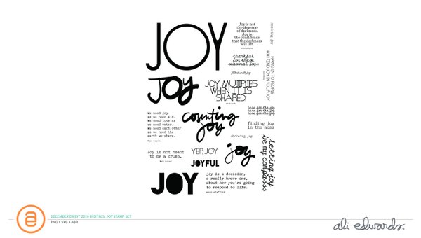 December Daily® 2026 Digital 6×8 Joy Stamp Set, 1 of 1