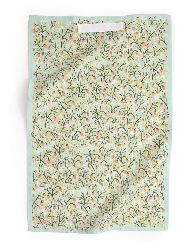 Strawberry Meadow Floral Kitchen Towel, 1 of 2