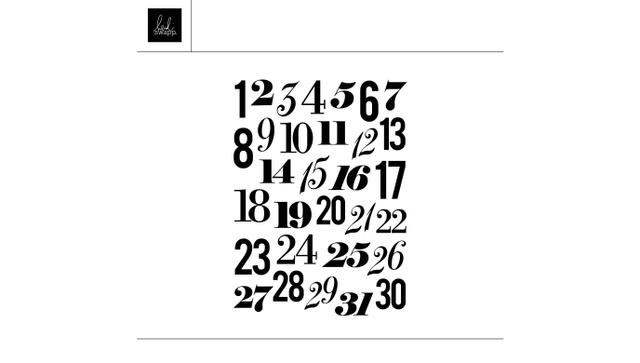 Digital Countdown Numbers 6×8 Stamp Set , 1 of 1
