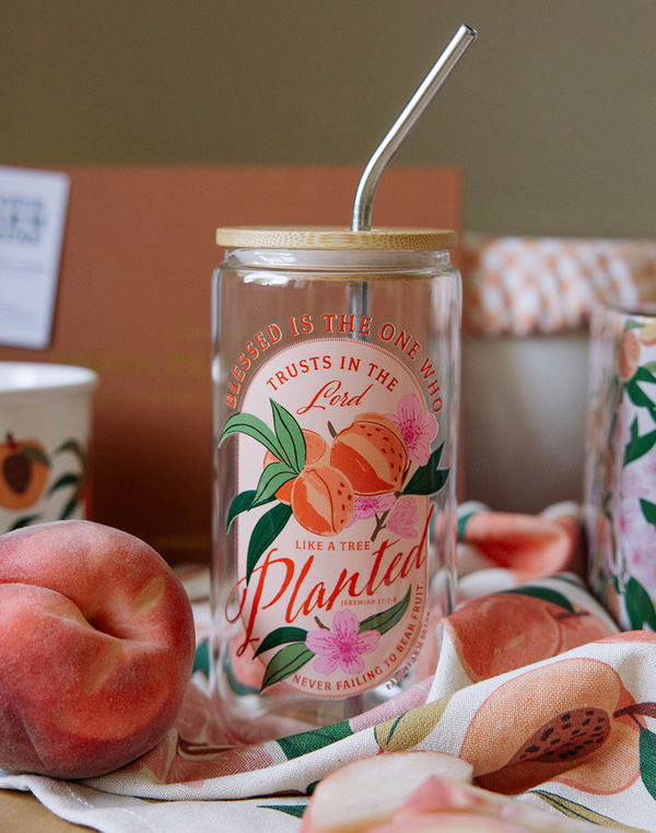 Peach Faith Glass Can, 2 of 6