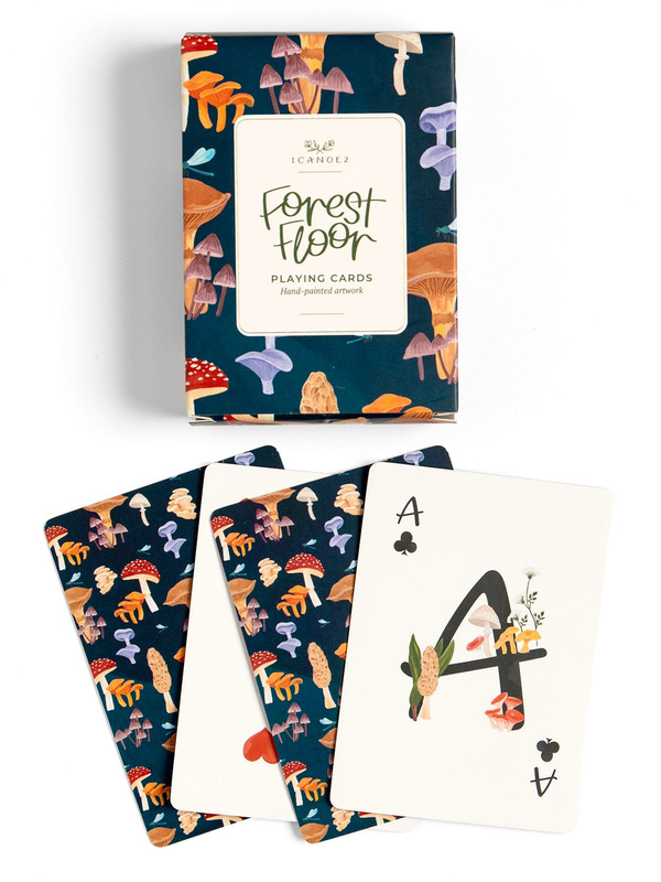 Forest Floor Mushrooms Deck of Playing Cards, 1 of 4
