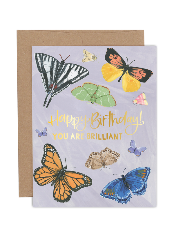 Happy Birthday Butterflies Greeting Card, 1 of 2