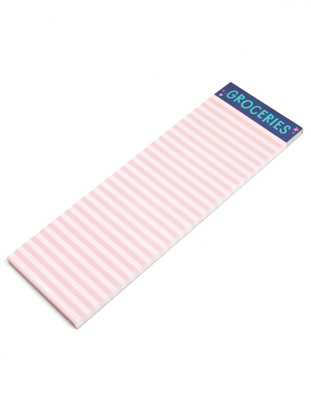 Pink Stripe Grocery List 4×12 Notepad, 2 of 2