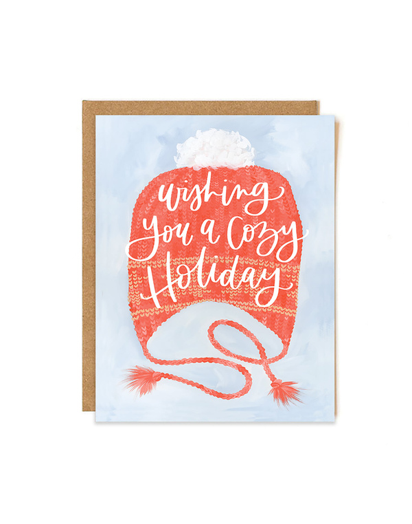 Cozy Holiday Hat Greeting Card, 1 of 1