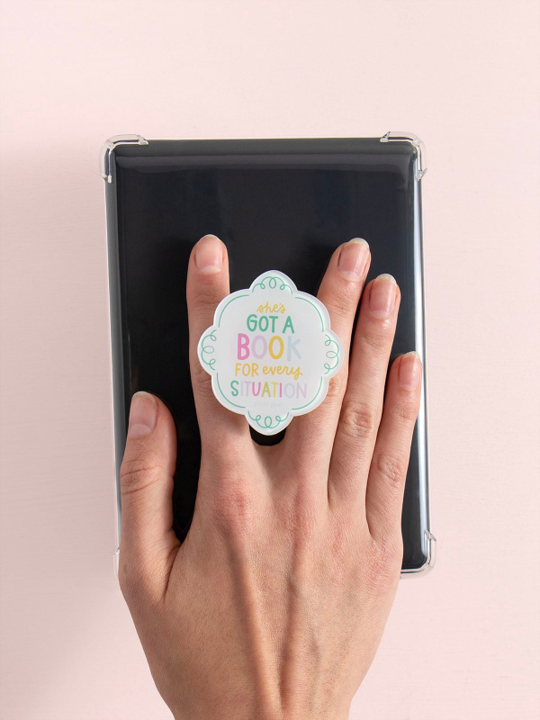 She's Got A Book For Every Situation E-Reader Grip, 6 of 6