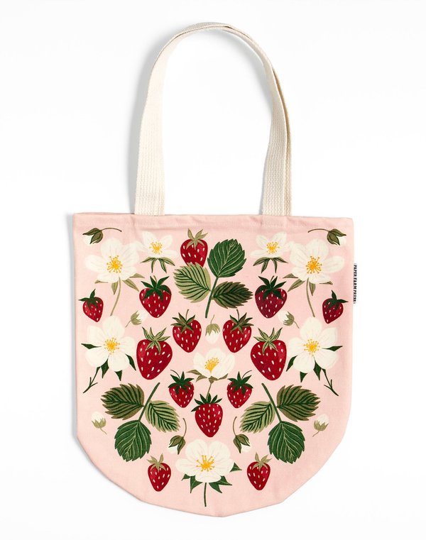Strawberry Patch Canvas Tote Bag, 1 of 1