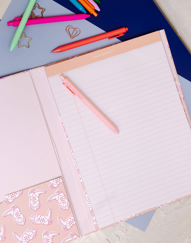 Western Cowgirl Boots Clipfolio with Lined Notepad, 6 of 7