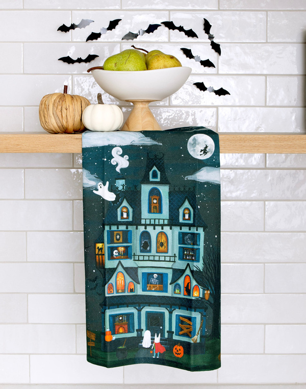 Haunted House Kitchen Towel, 1 of 3