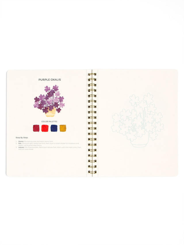Houseplants Learn-To-Paint Gouache Paint Book, 4 of 9