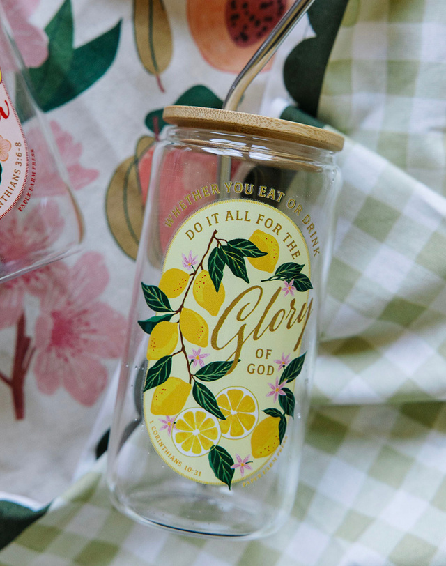 Lemon Faith Glass Can, 1 of 6