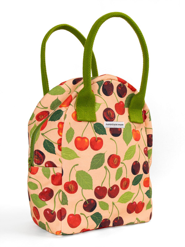Cherry Grove Reusable Canvas Lunch Tote Bag, 2 of 8