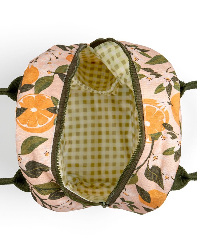 Orange Orchard Reusable Canvas Lunch Tote Bag, 4 of 10