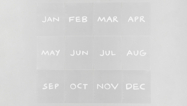 7×8.25 Monthly Dividers, 1 of 3