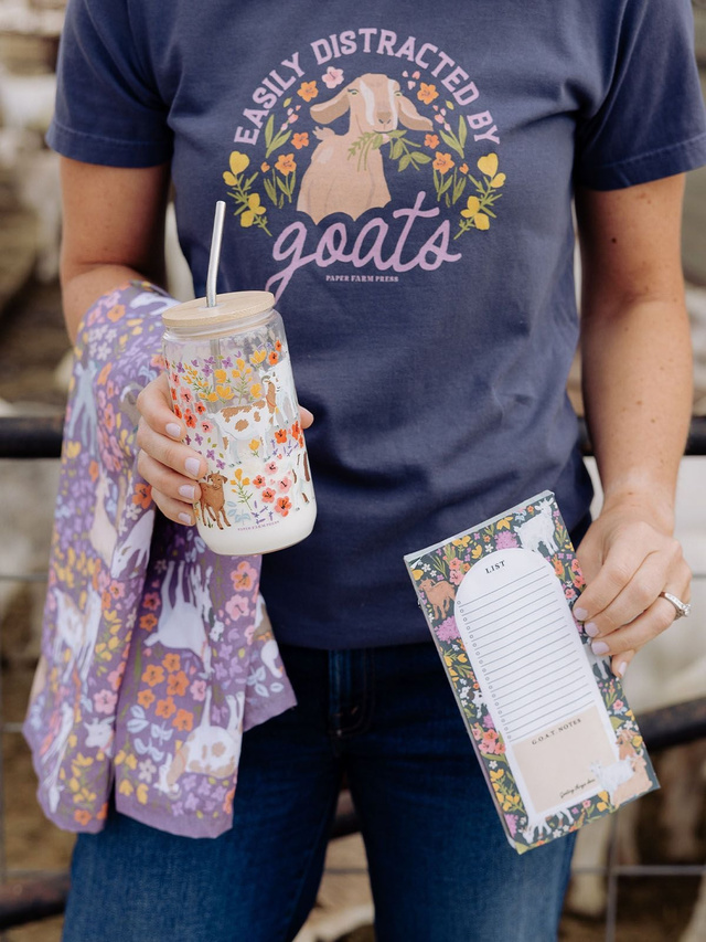 Goat Folk Floral 4×8.5 Market List Notepad, 6 of 7