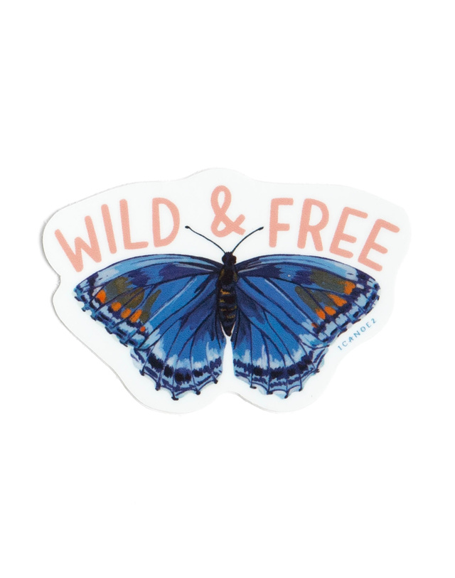 Wild & Free Butterfly Decal Sticker, 1 of 4