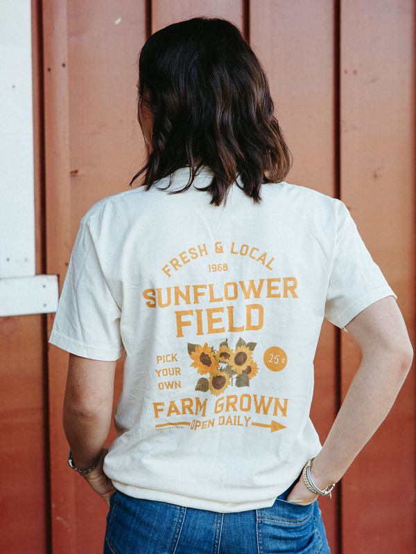 Sunflower Field Farmers Market Tee - Ivory, 1 of 5
