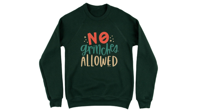 No Grinches Allowed Sweatshirt - Light Green, 4 of 4